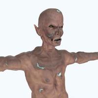 ilustração 3D renderizada de um zumbi foto