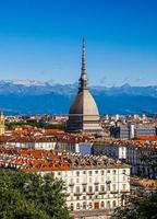 hdr vista aérea de torino foto