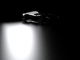 carro esportivo em um fundo escuro foto