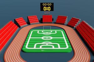 edifícios públicos. arena de futebol. ilustração 3d da copa do mundo foto