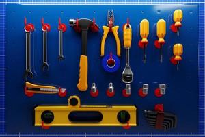 ferramentas de construção. ferramenta manual para reparo e construção em casa. foto
