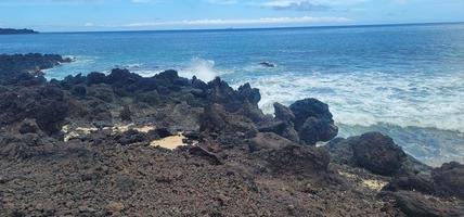 campo de lava da trilha hoapili em maui havaí foto