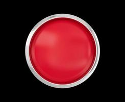 ilustração 3d de ícone de botão de aplicativo em branco vermelho e prata foto