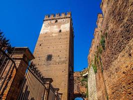 hdr castelvecchio antigo castelo em verona foto