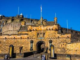 hdr castelo de edimburgo na escócia foto