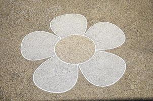superfície de textura de piso de flor de lavagem de pedra foto