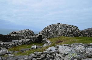 coleção de cabanas de colmeia na irlanda foto