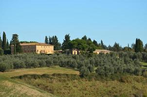 villa e vinhedo na toscana foto