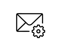 ícone de envelope em imagem vetorial branca, ilustração de envelope em preto em um fundo branco, um design de mensagem em um fundo branco foto