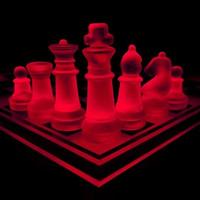 jogo de xadrez de vidro foto