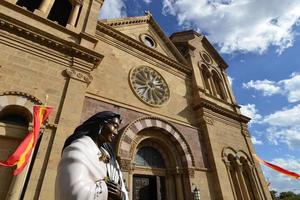 rua francis catedral santa fe novo méxico foto