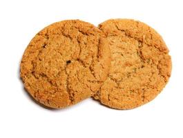 biscoitos isolados no fundo branco foto