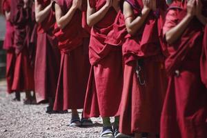 jovens monges tibetanos foto