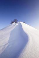 colina coberta de neve foto