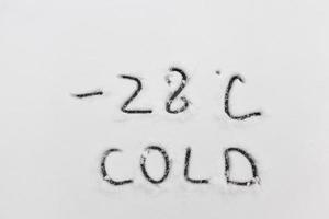 símbolos de temperatura que denotam tempo muito frio negativo foto