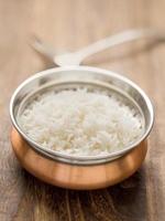 arroz basmati cozido no vapor indiano