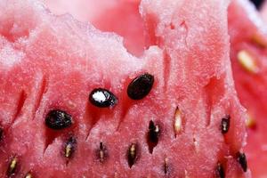 pedaços de deliciosa melancia suculenta vermelha, close-up foto