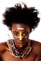 rosto de beleza tribal africana foto