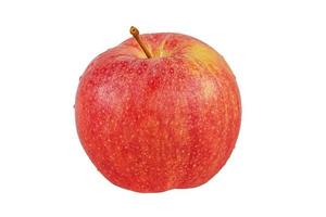 uma maçã vermelha madura em um fundo branco. isolado de maçã. foto