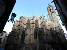 detalhes do bairro gótico da cidade de barcelona foto