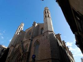 igreja gótica de santa maria del mar em barcelona foto