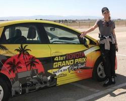 los angeles, 21 de fevereiro - tricia helfer no grand prix de long beach pro celebridade race training no willow springs international raceway em 21 de março de 2015 em rosamond, ca foto