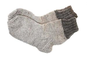 meias de lã, isoladas foto