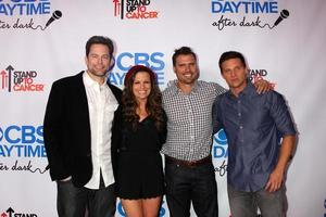 los angeles, 8 de outubro - michael muhney, melissa claire egan, joshua morrow, steve burton no cbs daytime after dark event na comedy store em 8 de outubro de 2013 em west hollywood, ca foto