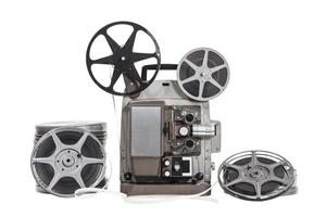 filmes vintage com projetor isolado