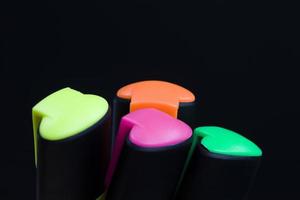 marcadores multicoloridos, close-up foto