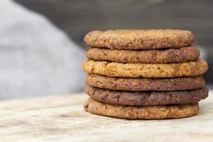 biscoitos de aveia, close-up foto
