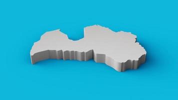 letônia mapa 3d geografia cartografia e topologia mar superfície azul ilustração 3d foto