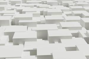 blocos geométricos de renderização 3D em fundo branco foto