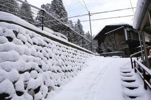 casa japonesa com neve foto