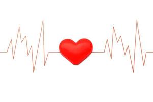 coração e eletrocardiograma foto