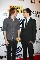 los angeles, 22 de setembro - shane dawson, gabriel domingo chegando ao after-party do projeto final de archie apresentado por big air studios, em 22 de setembro de 2011 em santa monica, ca foto