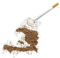 cigarro e tabaco em forma de haiti (série)