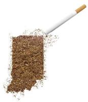 cigarro e tabaco em forma de indiana (série)