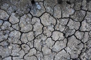 fundo de sujeira seca do solo rachado ou terra durante a seca foto