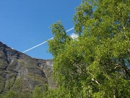 flam e o aurlandsfjord na noruega foto