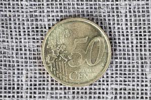 50 centavos de euro, close-up foto