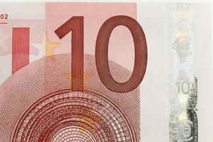dez euros, close-up. foto