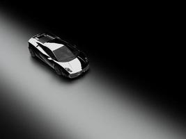 carro esportivo em um fundo escuro foto