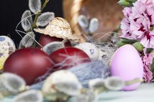 elementos e decoração para celebrar a páscoa foto