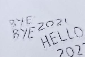 a inscrição sobre o novo ano 2022 foto