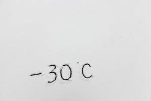símbolos de temperatura que denotam tempo muito frio negativo foto
