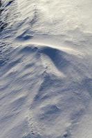 clima frio de inverno após a queda de neve foto