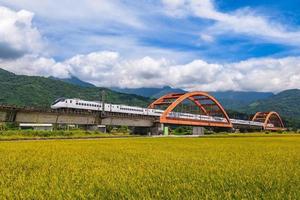 ponte kecheng perto da estação ferroviária de yuli em hualien, taiwan foto