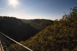 vista da paisagem da ponte suspensa geierlay foto