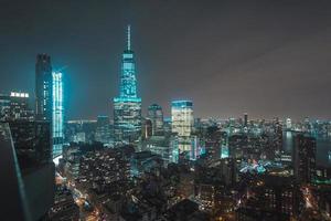 nyc, us, 2022 - um world trade center à noite foto